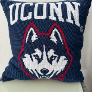 UCONN Huskies bundle- small throw pillow, plush husky, and pennant.
